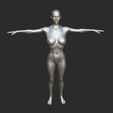 6.png Female Body Base Mesh T-Pose