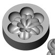 Mold-Florentine-rosette-09.jpg Mold Florentine rosette onlay relief 3D print model