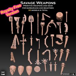 beast-weapons-insta-promo-royfree.jpg 3D file Savage Weapons Megapack Royalty Free Version・3D printing idea to download