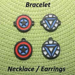 IMG_7404.jpg Fichier STL 4 Marvel Avengers #2 Necklaces, Bracelets, Earrings, Jewelry・Plan imprimable en 3D à télécharger