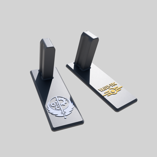 Brotherhood of steel / vault tec themed pistol display stand