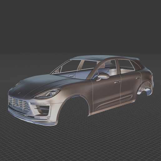 Porsche Macan Turbo 2020 Body Ready for 3D Printing