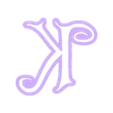 K_Ucase.stl Tinker Bell - cookie cutter alphabet cursive letters - set cookie cutter