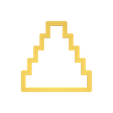 Untitled1.png Step Pyramid 1 Clay Cutter - Aztec Geometric STL Digital File Download- 10 sizes and 2 Cutter Versions, cookie cutter