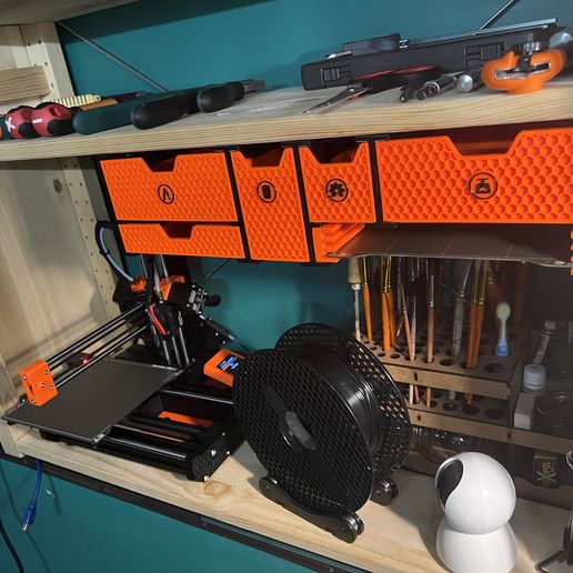 3D printer Printer Drawers For Ikea Lack Table • made with Prusa