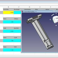 CustomBearingPeg.jpg BearingPeg V2 - Customizable FreeCAD