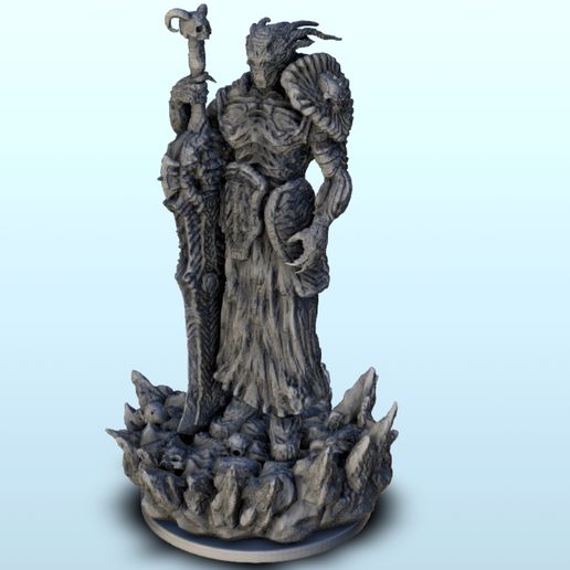 Lord of chaos with skull sword - Darkness Chaos Medieval Age of Sigmar Fantasy Warhammer 3D model