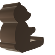 Teddy_Bear_Solid_PS_03.png Teddy Bear Shape Phone Stand with Bank and Solid Bundle- Instant Download - No Supports Needed