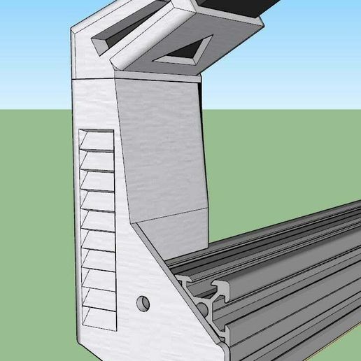 SKETCHUP_VIEW_V2.jpg SD card extender holder for Creality Ender 3 v2 - "badass snake inside"