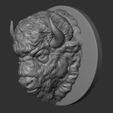 2.jpg Bison angry head