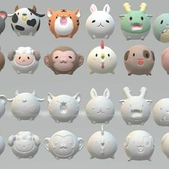 12-chinese-zodiac-signs-cartoon-3d-model-b67c2624f6.jpg Fichier STL 12 signes du zodiaque chinois - Modèle d'impression 3D de dessin animé・Objet pour impression 3D à télécharger