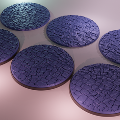 ovw.png Archivo STL 3x 100mm base con adoquines v5 (+toppers + apoyado)・Diseño para descargar y imprimir en 3D