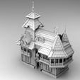 1.jpg Slavic Architecture - Wooden house with wraparound porch