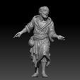 01.jpg Vieux mendiant - Paysan historique réaliste - Modèle d'impression 3D