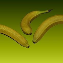 RENDER_WIREFRAME.jpg Archivo OBJ BANANA・Diseño imprimible en 3D para descargar