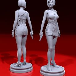 3D Printed Resident Evil 4 ADA WONG by Nhan Do