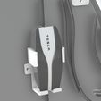 Untitled 731.jpg **Improved Updated Version** TESLA MOBILE CHARGER GEN 2  - CABLE HOLDER WALL MOUNT Bracket for Gen2 UMC North America and EUROPE with bonus Tesla drink coasters included!