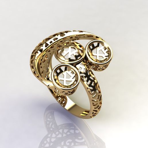 Women's Ring Women Ring Ladies Ring Elegant Fashion Jewelry Wide Band 3DM STL