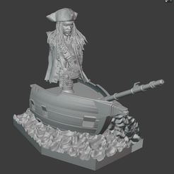 jack.jpg Télécharger fichier STL gratuit Capitaine Jack Sparrow • Plan pour imprimante 3D, kevricco