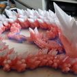 Kristalldrache, bewegliches Flexi-Wackeltier, Druck an Ort und Stelle, Fantasy