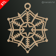 CLASSIC-Snowflakes_05.png Snowflakes Classic Tree Decoration