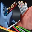 DSC_9247.jpg STL file Shark pensil holder・3D printing design to download