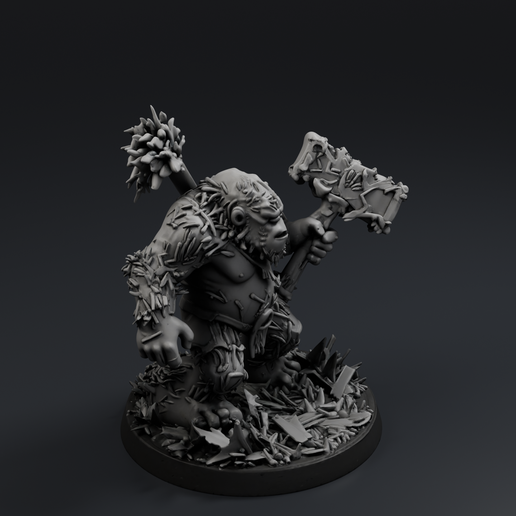 Cave Troll 3D printable STL miniature