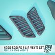 7.jpg Hood scoops / Air vents pack for 1:24 scale model cars