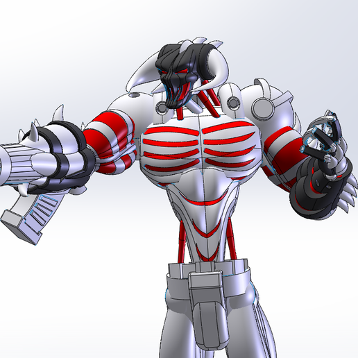 3D Grey robot 3D model