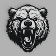 tinker.png Angry Bear Head Logo Picture Wall