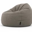 bean-3.jpg Comfortable Taupe Fabric Bean Bag Chair 3D Render