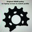 2017-11-26_17.30.30.jpg Free STL file SRAM 12t X-Sync pulley for 1x drivetrains・3D printing design to download