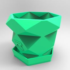 Planting_Pot.jpg STL-Datei Polygon Plant Pots kostenlos・Design für 3D-Drucker zum herunterladen, Robo3d