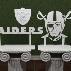 oakland-raiders.jpg Fichier STL gratuit Logo des Oakland Raiders.・Modèle pour imprimante 3D à télécharger