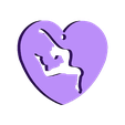 corazon gimnasta.STL key chain gymnast