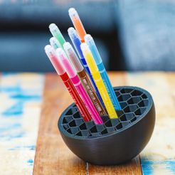 00-photo.jpg 3D file Aborted Prints - modular pencil holder stationery set・Design to download and 3D print