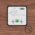 portavasos molecula cbd con puto logo.png Coaster / Weed Coasters - CBD