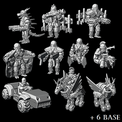 Big-Robot-Pack-2-and-bases.png Big Robot Pack 2 - Only for 9.99€! (32mm scale, scaleable)
