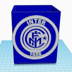 Pot-Inter-1.jpg STL file Pens Jar INTER MILAN// Pens Jar INTER MILAN・3D printable model to download