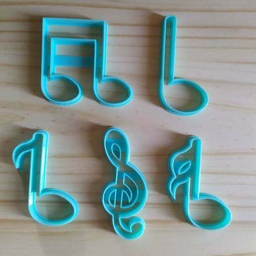 Musical Notes Cookie Cutter 3D model
