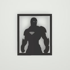 IronMan-WallArt.png STL-Datei IronMan Wandkunst・3D-Drucker-Vorlage zum herunterladen
