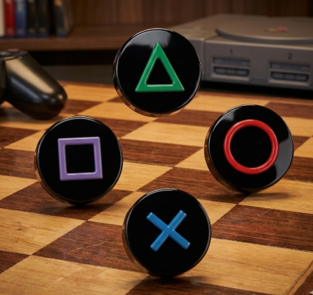 playstation Gamer Checkers - Modern Console Style STL ALEMAO3D