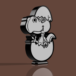 1.png Archivo 3D Lámpara de dinosaurio・Modelo de impresora 3D para descargar