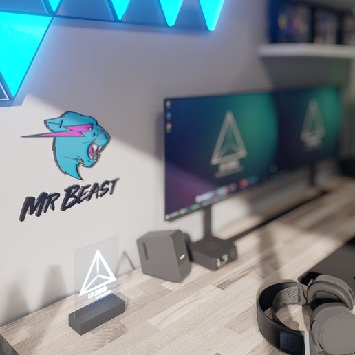 🪢 MrBeast Logo - Wall Mount / Resin Ready / No Supports・ STL File for ...