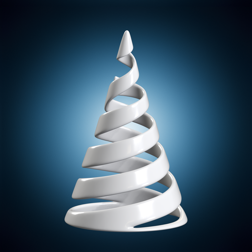 Spiral Christmas Tree Decor 3D Print Model
