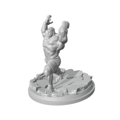Hulk-Action2.png Figurine Hulk smash avec socle - Figurine - Statuette.