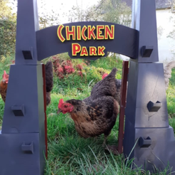 Capture.png STL file Jurassic / Chicken Park door・3D printing design to download