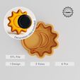 product_25-01_main.jpg Eclipse Cookie Cutter & Stamp, Lunar Event Design, Fondant & Cookie Decor, 3 Sizes Bundle