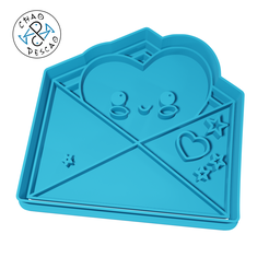 Kawaii_8cm_2pc_09_C.png Archivo STL Corazón - Animales encantadores (no 9) - Cortador de galletas - Fondant - Arcilla polimérica・Modelo imprimible en 3D para descargar