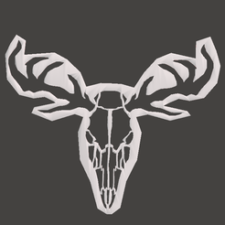 Pic.png Wendigo Deer Skull Airbrush Stencil